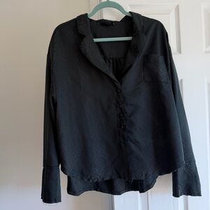 Urban Outfitters Black Button Down Top